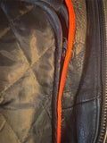 NEW UNIK ULTRA UNISEX SIZE LARGE LEATHER MOTORCYCLE JACKET ZIP OUT LINING