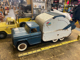 Structo Sanitation Department Garbage Hydraulic Track Tin Toy Truck 1960's Vtg