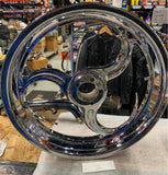 3 Blade Chrome Mag Wheel 3.5x18 Harley Softail Dyna Touring FXR Chopper Front Re