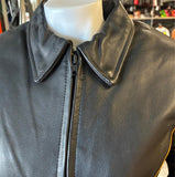 NEW UNIK ULTRA UNISEX SIZE LARGE LEATHER MOTORCYCLE JACKET ZIP OUT LINING
