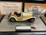 FRANKLIN MINT Precision Models 1938 JAGUAR SS-100 Roadster In box 1/24 Die Cast!