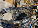 3 Blade Chrome Mag Wheel 3.5x18 Harley Softail Dyna Touring FXR Chopper Front Re