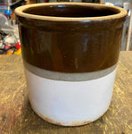 Vtg Crock Pot 1/2 Gallon 19th century Glazed Butter Unmarked Antique Pottery