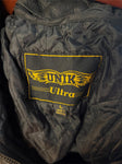 NEW UNIK ULTRA LEATHER MOTORCYCLE JACKET LADIES SIZE LARGE ZIP OUT LINING VENTED