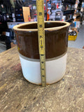 Vtg Crock Pot 1/2 Gallon 19th century Glazed Butter Unmarked Antique Pottery