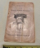 Vtg instruction manual Singer sewing machine model 66-1 Owners Book 1900's