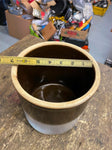 Vtg Crock Pot 1/2 Gallon 19th century Glazed Butter Unmarked Antique Pottery