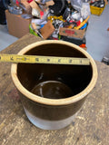 Vtg Crock Pot 1/2 Gallon 19th century Glazed Butter Unmarked Antique Pottery