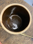 Vtg Crock Pot 1/2 Gallon 19th century Glazed Butter Unmarked Antique Pottery