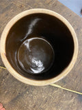 Vtg Crock Pot 1/2 Gallon 19th century Glazed Butter Unmarked Antique Pottery