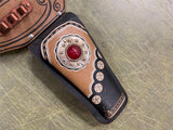 Vintage 1960s Made In USA Shooting Toy Leather Dual Holster Kilgor Hubley