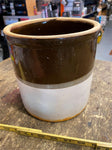 Vtg Crock Pot 1/2 Gallon 19th century Glazed Butter Unmarked Antique Pottery