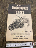1956 Antique Motorcycle AMA RACES Advertising Souvinir Book Harley Indian Excels