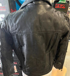NEW UNIK ULTRA LEATHER MOTORCYCLE JACKET LADIES SIZE LARGE ZIP OUT LINING VENTED