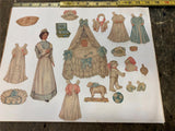Paper Doll Cutouts Nurse Nursery Hats Bonnet Antique Vtg Lot Collectible Dress