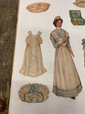 Paper Doll Cutouts Nurse Nursery Hats Bonnet Antique Vtg Lot Collectible Dress