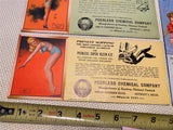 Vtg Advertising KLEENZALL Peerless Hot Girl Ink Pad Pin up Pad 40's Art Poster 2
