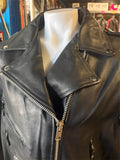 NEW UNIK LEATHER APPAREL LADIES SIZE 16 LEATHER MOTORCYCLE JACKET BELTED WAIST