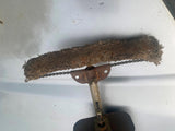 Vtg golden key floor waxer Tin Oil Can W mop Mop Hardwood floors Collectible