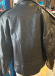 NEW UNIK LEATHER APPAREL LADIES SIZE 16 LEATHER MOTORCYCLE JACKET BELTED WAIST
