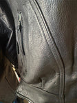 NEW REAL LEATHER MILWAUKEE WI LADIES SIZE LARGE LEATHER MOTORCYCLE JACKET