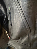 NEW REAL LEATHER MILWAUKEE WI LADIES SIZE LARGE LEATHER MOTORCYCLE JACKET