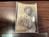 VTG Antique Early 1900s 2 Glass Photo Negatives Slide Photo Victorian Lady Dress