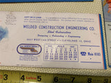 Vtg Advertising Engineering construc Hot Girl Ink Pad Pin up Pad 40's Art Poster