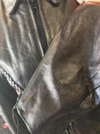 NEW INTERSTATE LEATHER LADIES SIZE LARGE LEATHER MOTORCYCLE JACKET ZIP OUT LINER