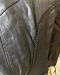 NEW INTERSTATE LEATHER LADIES SIZE LARGE LEATHER MOTORCYCLE JACKET ZIP OUT LINER
