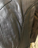 NEW INTERSTATE LEATHER LADIES SIZE LARGE LEATHER MOTORCYCLE JACKET ZIP OUT LINER