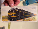 Vtg collectible display card Erie Railroad 5400 HP Diesel Freight General motors