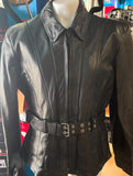 YUKON JACK LADIES SIZE XL LEATHER MOTORCYCLE JACKET VENTED ZIPOUT LINING