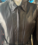 YUKON JACK LADIES SIZE XL LEATHER MOTORCYCLE JACKET VENTED ZIPOUT LINING