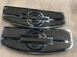 Chrome rubber Nostalgic Floorboards Inserts Pads Harley heritage Touring Glide F