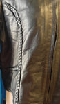 NEW UNIK ULTRA LEATHER JACKET MOTORCYCLE LADIES SIZE EXTRA LARGE BRAID TRIM