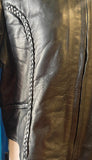NEW UNIK ULTRA LEATHER JACKET MOTORCYCLE LADIES SIZE EXTRA LARGE BRAID TRIM