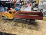 Vtg 1930's Turner Toy Truck Pressed Steel Dump Mack 25" Depression Era USA Orig!