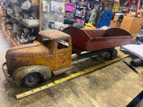 Vtg 1930's Turner Toy Truck Pressed Steel Dump Mack 25" Depression Era USA Orig!