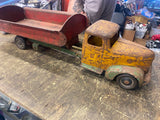 Vtg 1930's Turner Toy Truck Pressed Steel Dump Mack 25" Depression Era USA Orig!