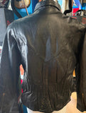 NEW UNIK LEATHER APPAREL LADIES SIZE XL LEATHER MOTORCYCLE JACKET ZIP OUT LINING
