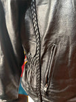 NEW UNIK PREMIUM LADIES SIZE XL LEATHER MOTORCYCLE JACKET ZIP OUT LINING