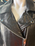 NEW UNIK PREMIUM LADIES SIZE XL LEATHER MOTORCYCLE JACKET ZIP OUT LINING