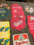 Vtg Offbrand Beer Coaster Collection Zipfer Union Lou blah guinness turia amstel