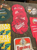 Vtg Offbrand Beer Coaster Collection Zipfer Union Lou blah guinness turia amstel