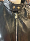 INTERSTATE LEATHER UNISEX SIZE LARGE LEATHER MOTORCYCLE JACKET ZIPOUT LINER