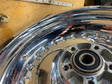 Chrome Rear Wheel Harley Softail Fatboy 17x6 Solid Drilled FLSTF Custom Chopper