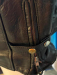 INTERSTATE LEATHER UNISEX SIZE LARGE LEATHER MOTORCYCLE JACKET ZIPOUT LINER