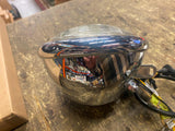 OEM 5 3/4" Bottom Mount Headlight Chrome Harley Softail Wide Glide W Bulb Wiring