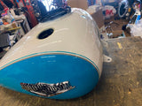 Gas Tank Crushed Ice Frosted Teal Pearl Harley FLHRC Road King Classic 2016 08^